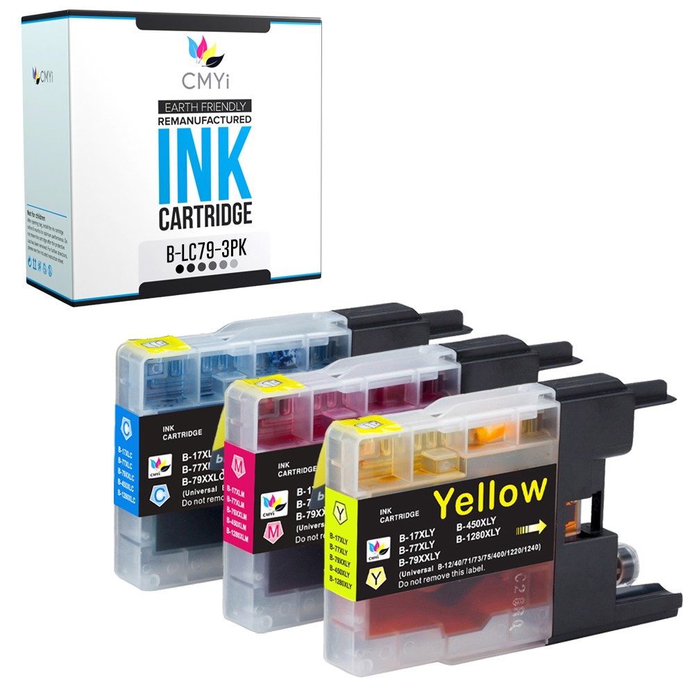 CMYi 3-PK Compatible LC79 Color Ink Cartridges fits Brother MFC-J6710DW J6910DW