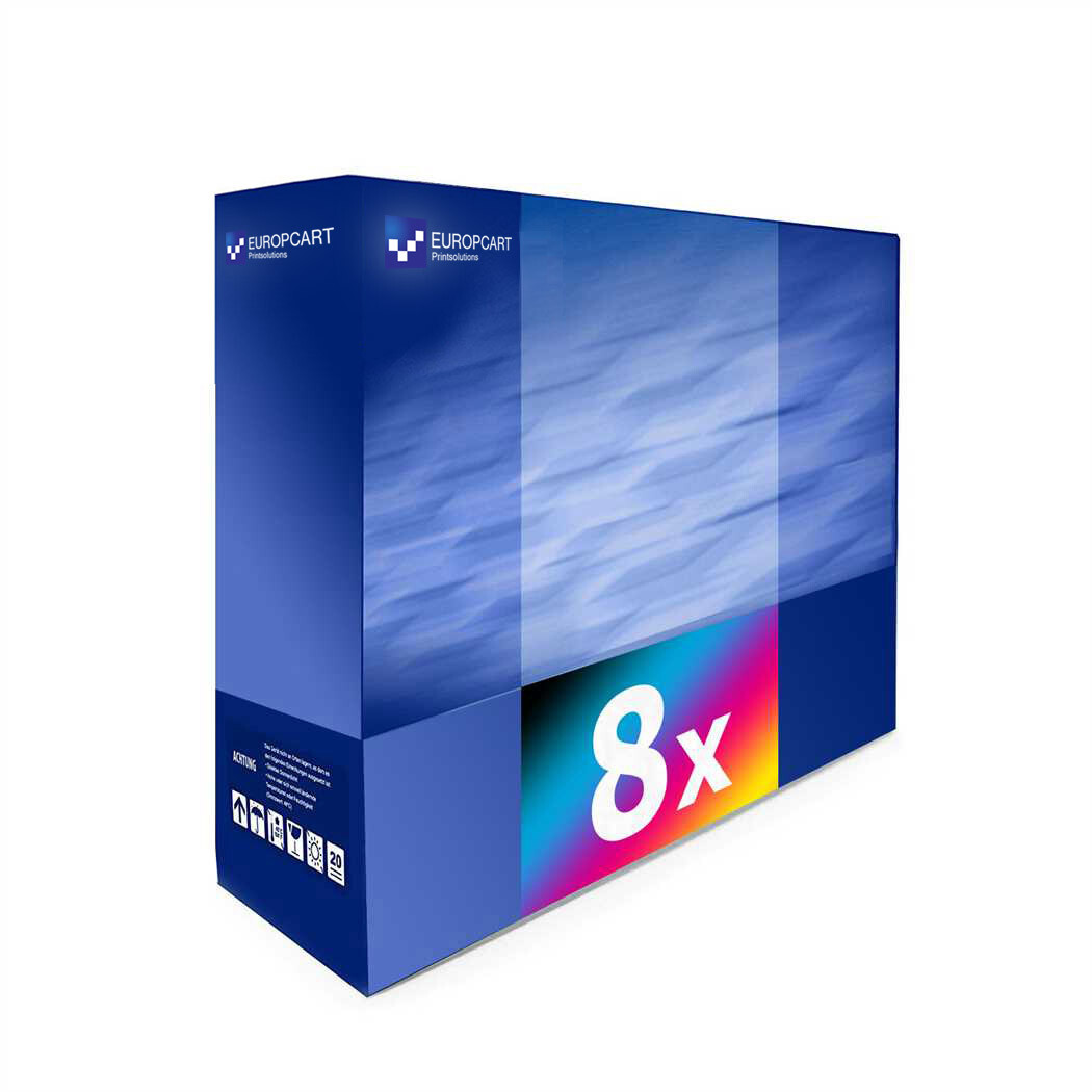 8x Europcart Toner for OKI C-9650-HDN C-9600-HDN