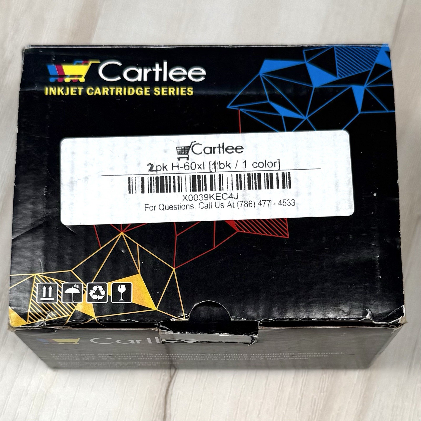 CARTLEE 2pk Compatible INKJET CARTRIDGES 60XL H-60xl for HP 1 Black 1 Color NEW