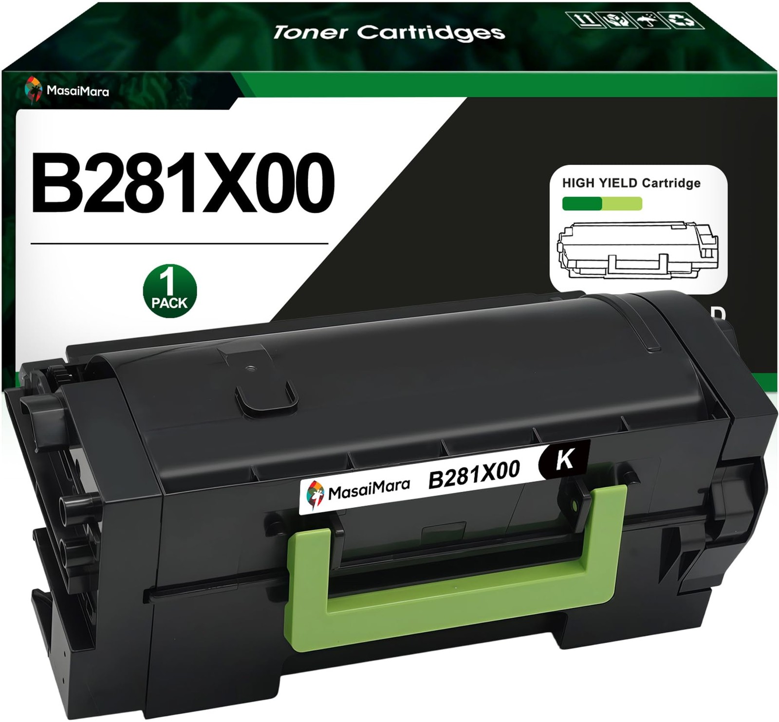 MasaiMara B281X00 Extra High Yield Compatible Toner Capacity, Black