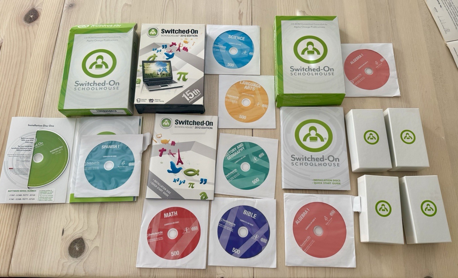 HUGE Switched On Schoolhouse Set With Install Discs Mixed Grades Plus Highschool