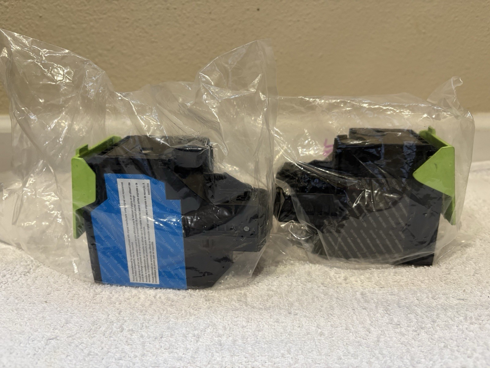 2 Pack Non OEM Lexmark 701HK Black Cyan Toner Cartridge CS310 CS410 CS510