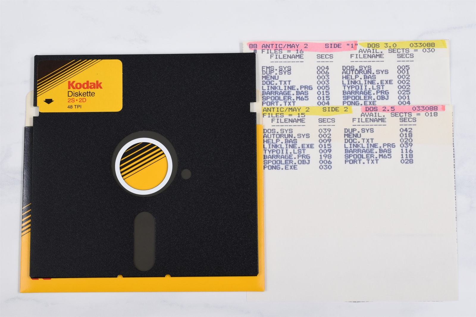 Vtg Kodak Computer Floppy Disk - Rare, Untested, As-Is, (Atari, Antic May 88)