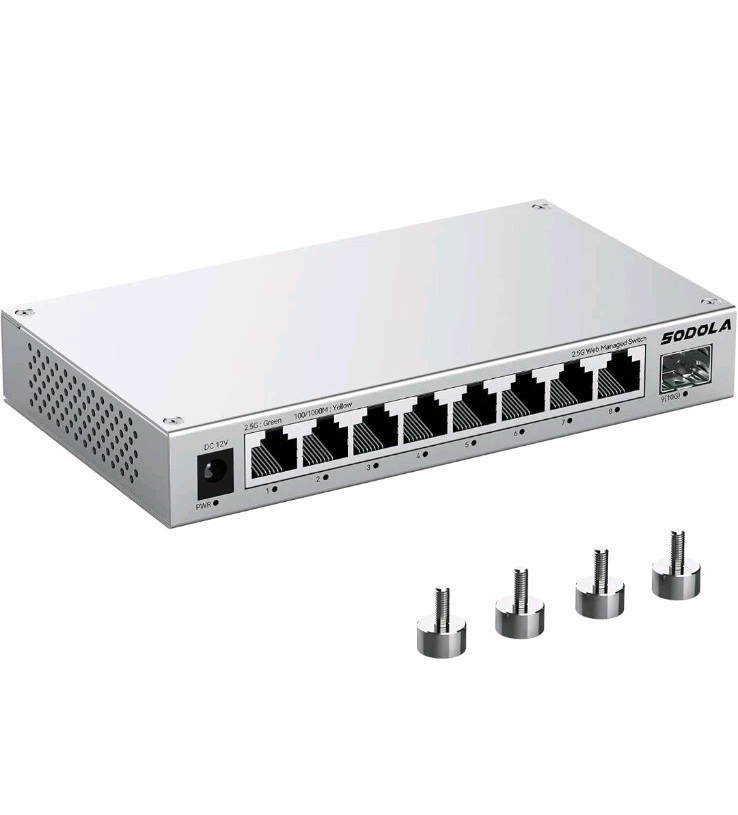 SODOLA 8-Port 2.5Gb Web Managed Switch