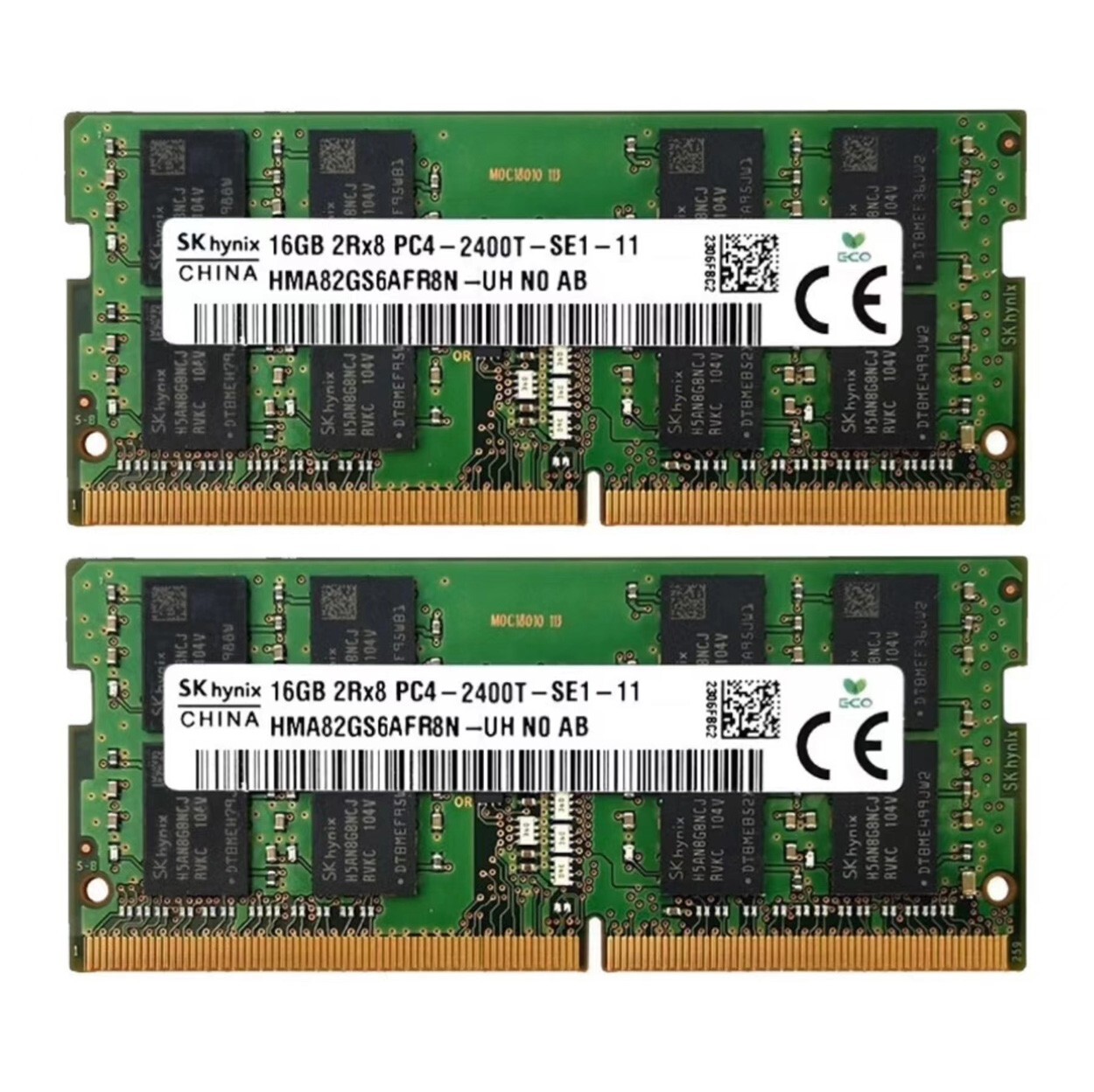 Hynix 32GB (2X16GB) DDR4 2400MHz PC4-19200 2RX8 SODIMM Memory Ram HMA82GS6AFR8N