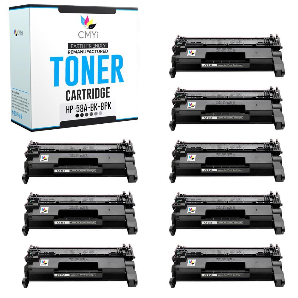 8PK CMYi Replacement 58A Cartridges for HP LaserJet Pro MFP M428fdw M428m M428dw