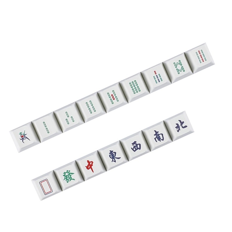 16pcs Personalizes Keyboards Mahjong PBT Dye Sublimated Keycaps Replacement