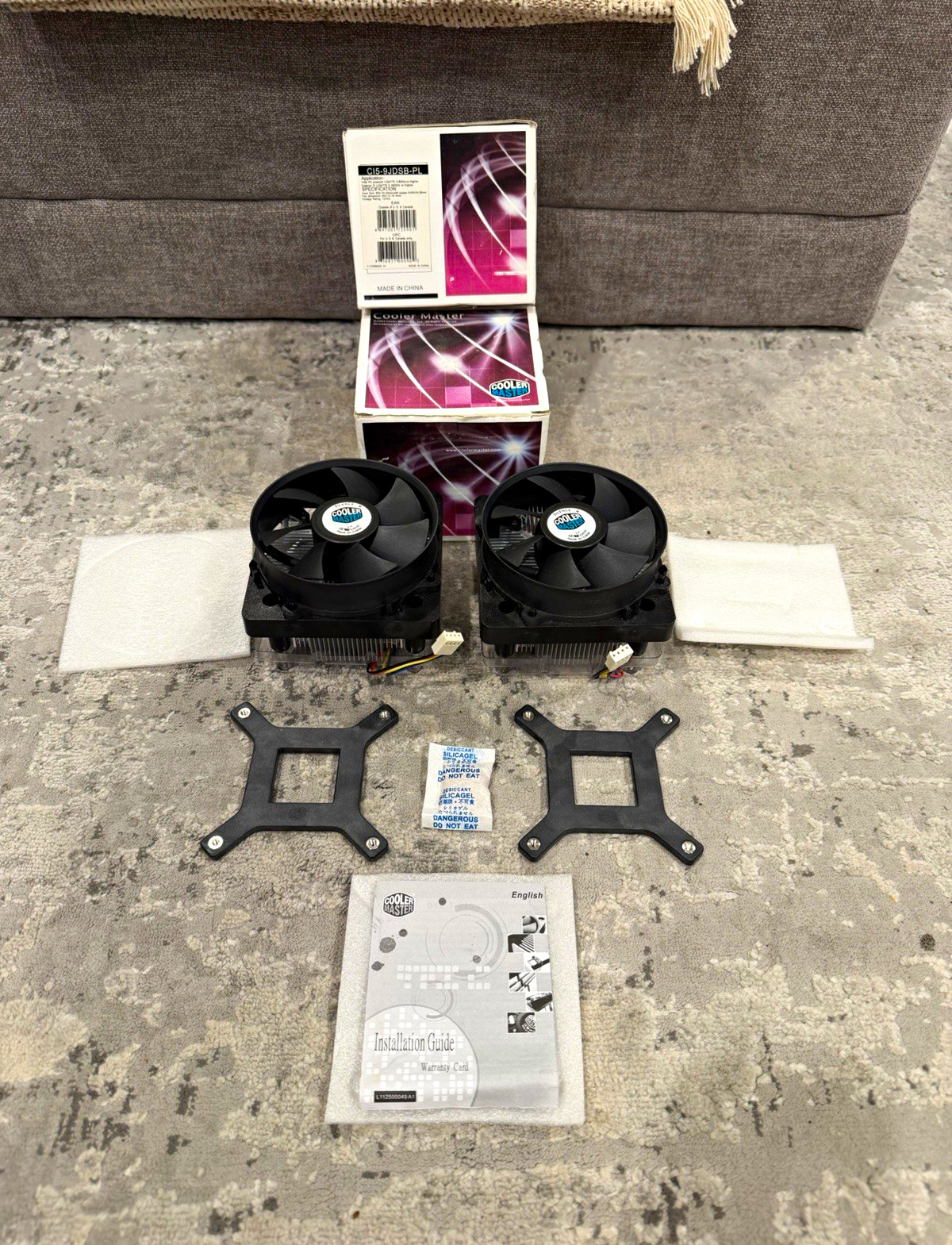 (2) Cooler Master CPU Fan Heatsink 92mm 3-Pin Intel LGA775/1366 CI5-9JDSB-PL