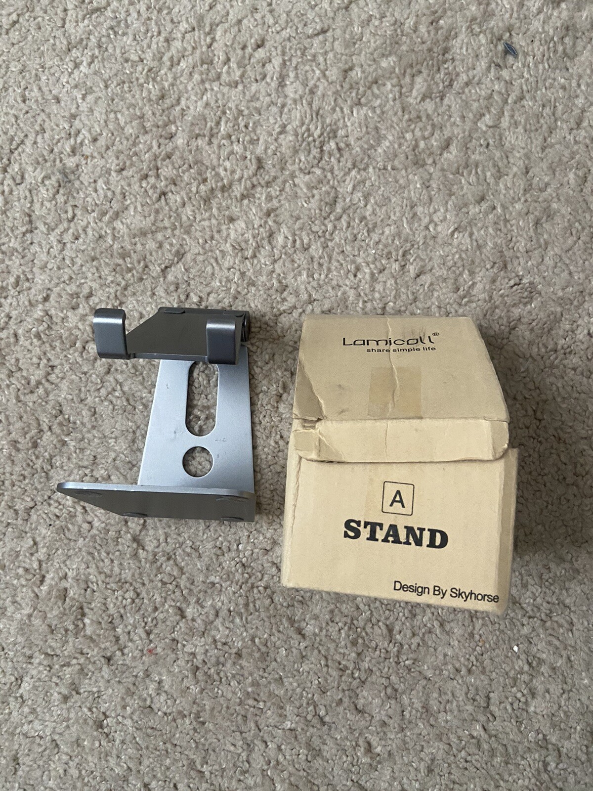 Lamicall A1 Phone & Tablet Stand, Multi-Angle, Desktop, Adjustable - Silver
