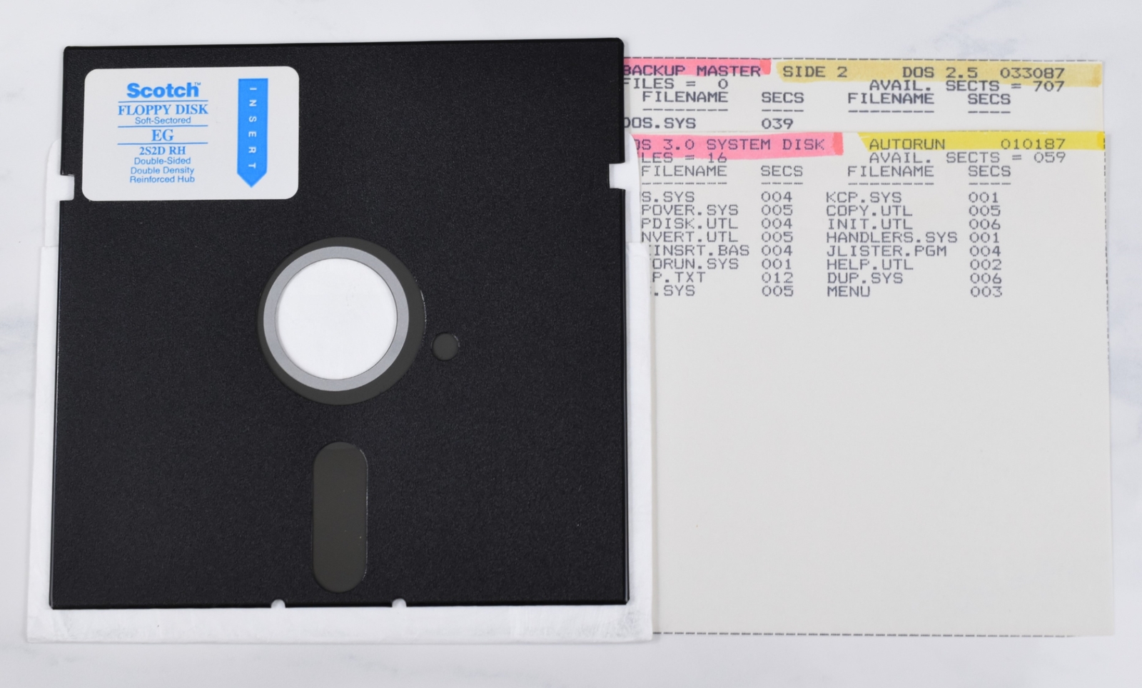 Vtg Scotch Computer Floppy Disk - Rare, Atari, Untested, As-Is (DOS 3.0)