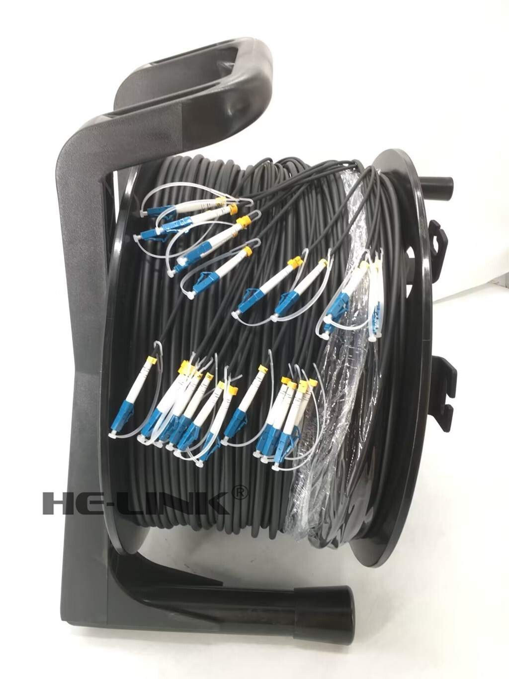 75M LC-LC Outdoor Armored Singlemode 12 Strands with Fiber Tactical Cable Reel