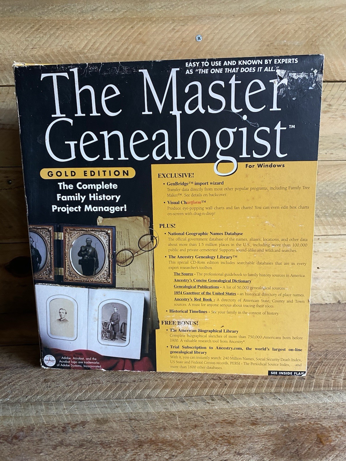 THE MASTER GENEALOGIST WINDOWS 95 PC SOFTWARE PACK - GOLD EDITION COMPLETE