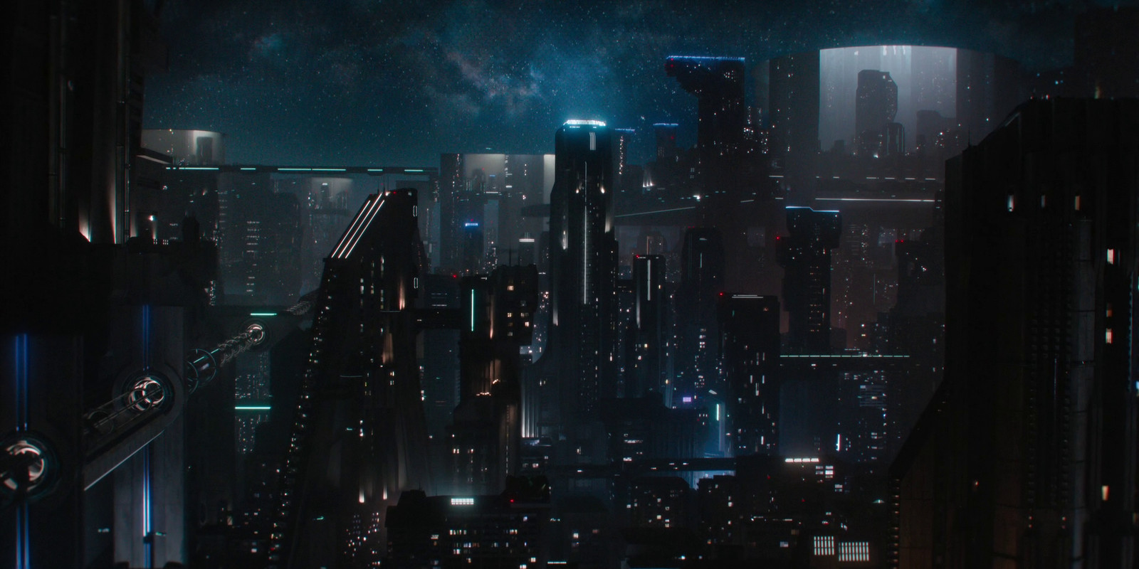 Landscape foundation science fiction futuristic city Custom Gaming Mat Desk
