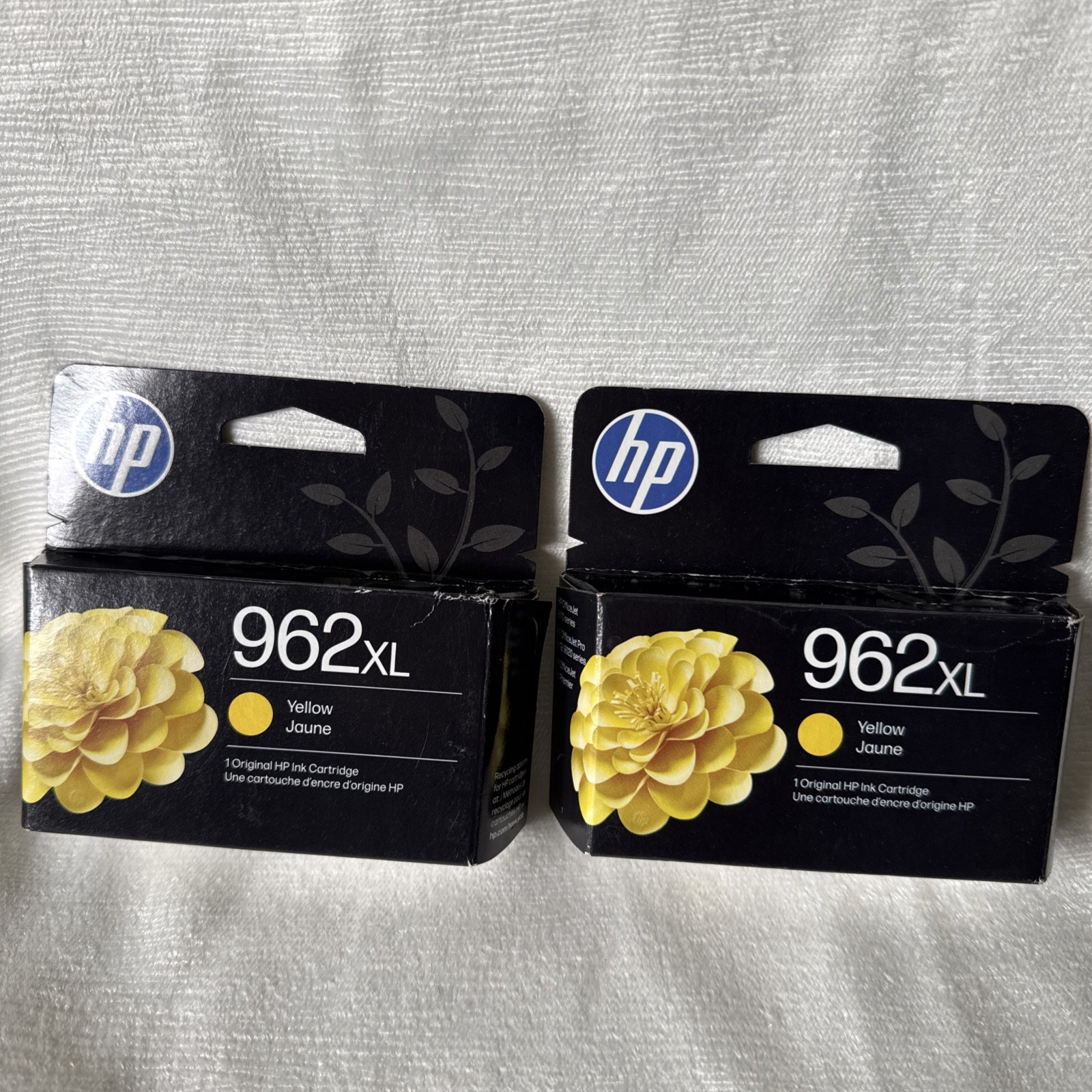 New Lot Of 2 Genuine NIB HP 962XL Yellow Original Ink Cartridge Expires 2027