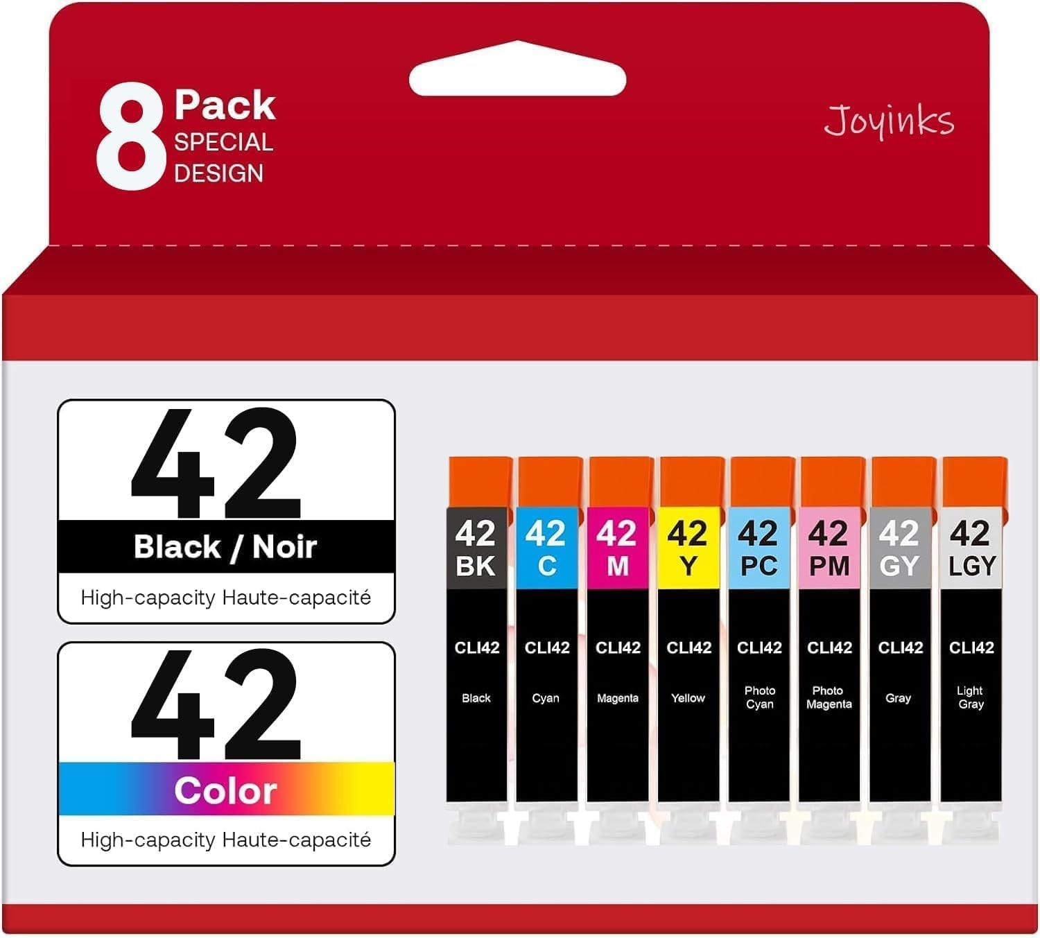 8-Pack CLI-42 Ink Cartridges Compatible for Canon 42 CLI-42 CLI42 Ink