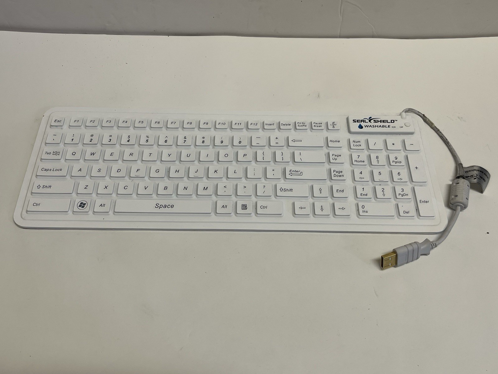 Seal-Clean Glow SW106G2 R2 Backlit Waterproof White Keyboard