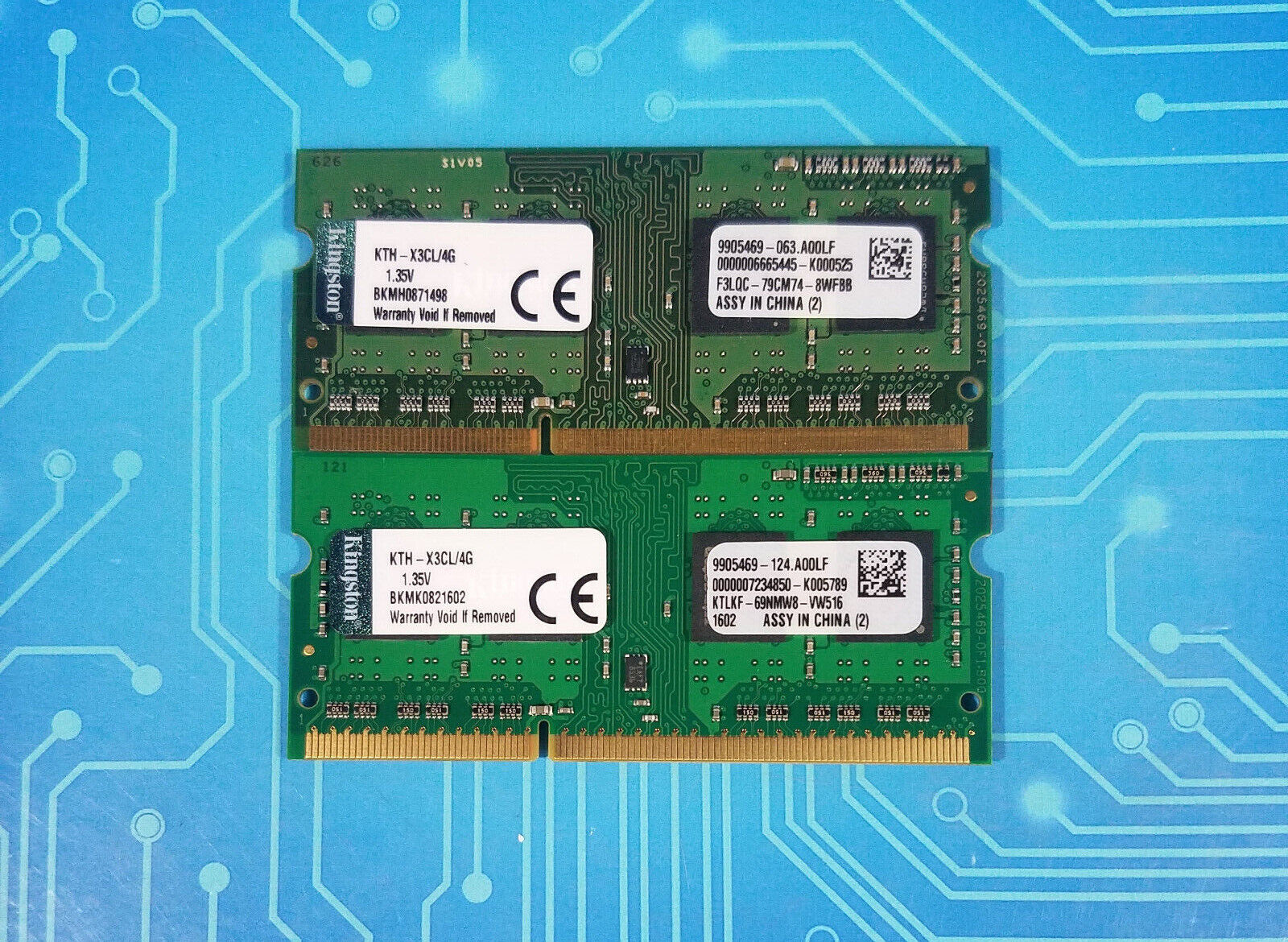 8GB (2x4GB) PC3L-12800s DDR3-1600MHz 1Rx8 Non-ECC Kingston KTH-X3CL/4G