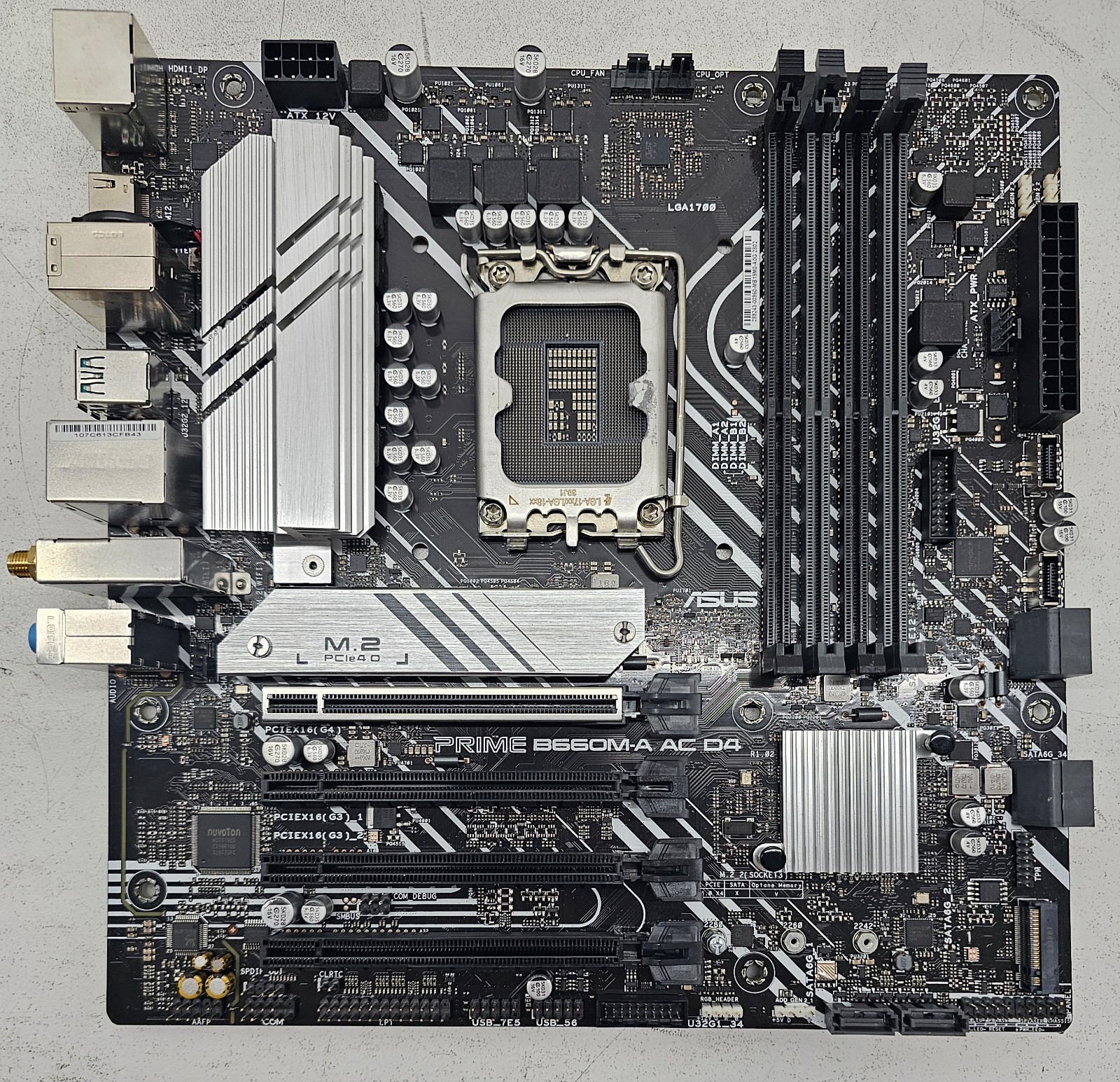 ASUS Prime B660M-A AC D4 LGA 1700 microATX Intel DDR4 Motherboard (FL)