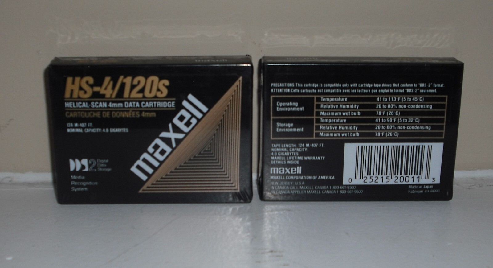 MAXELL HS-4/120S DATA CARTRIDGE LOT OF 2 SEALED