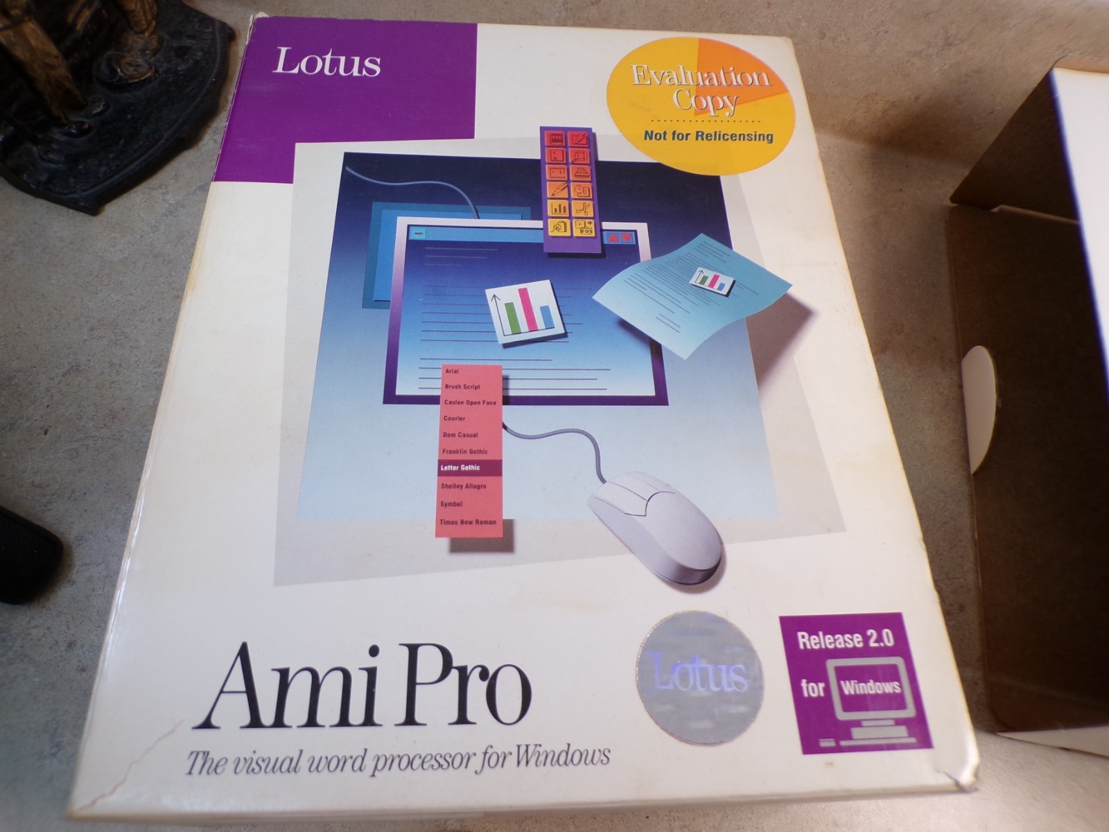 Lotus Ami Pro Word Processing Release 2.0 For Windows 5.25" & 3.5" Untested