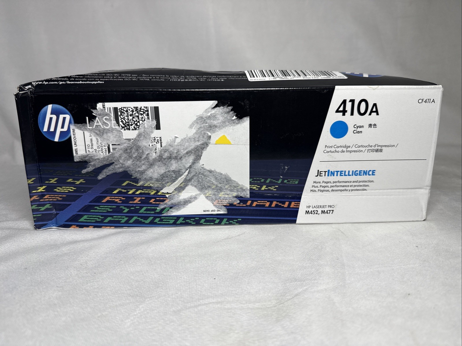 Genuine HP LaserJet 410A CF411A Cyan Toner Cartridge New in Sealed Box.   G