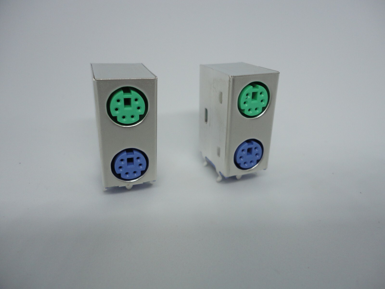 2 Pcs Pack Lot Purple Green PS2 PS/2 Keyboard Mouse Port Jack Plug Connector PC