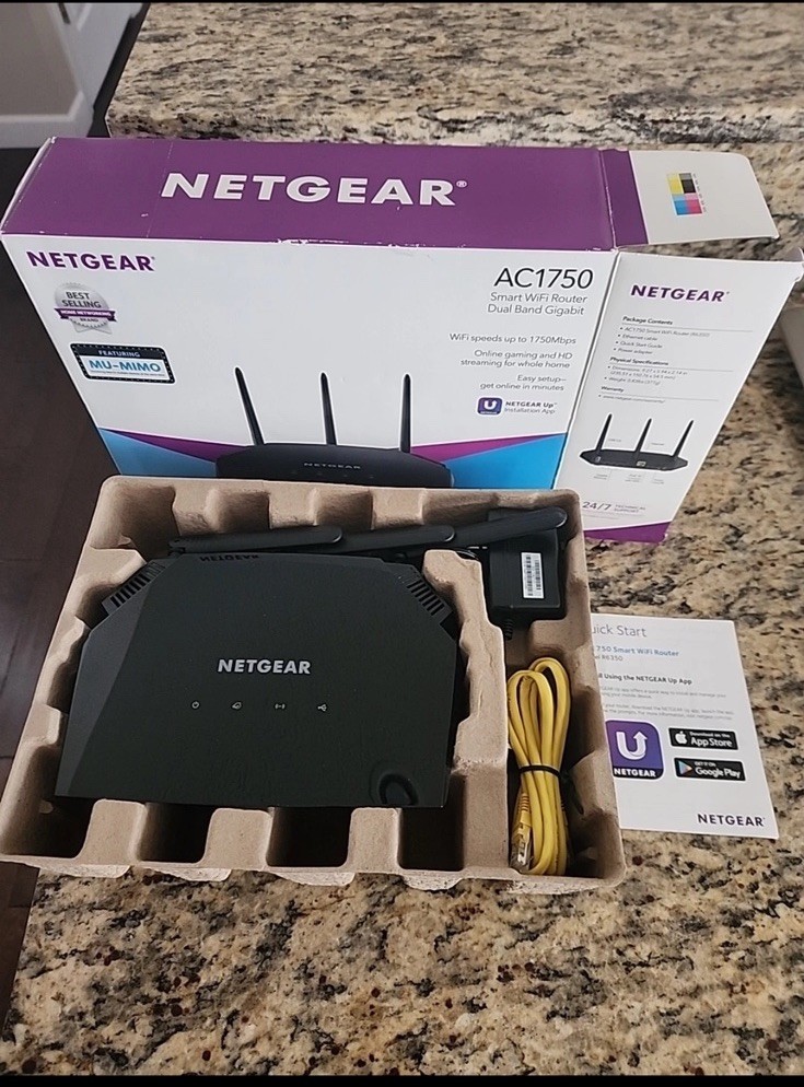 NETGEAR AC1750 Smart Wifi Router 802.11 AC Dual Band Gigabit - Black NEW