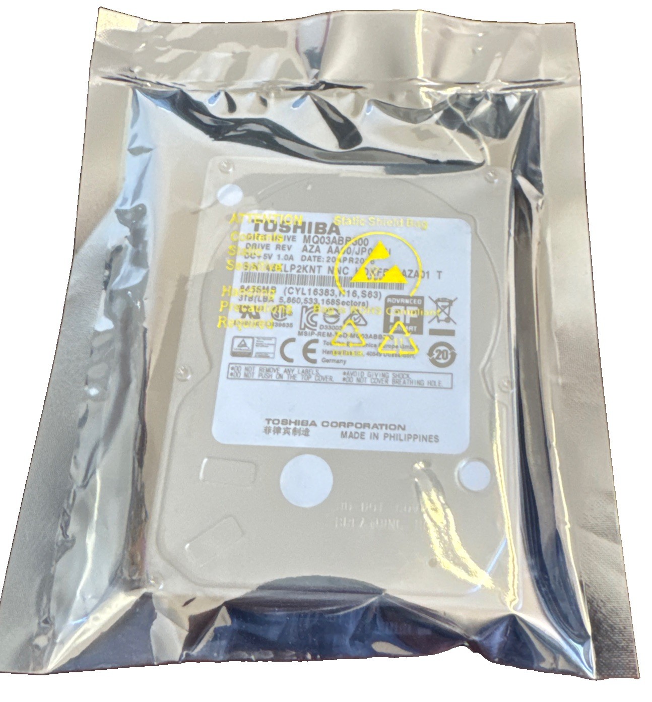 Toshiba MG03ACA300 3TB 7200RPM 2.5" SATA Internal HDD 64MB Cache 8DAYS POWER