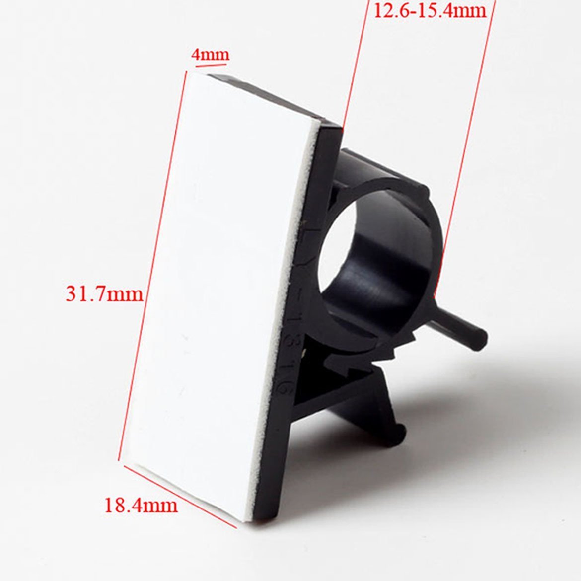 10Pcs Adhesive Backed Nylon Wire Adjustable Diameter 12.5mm-15.4mm Cable Clips