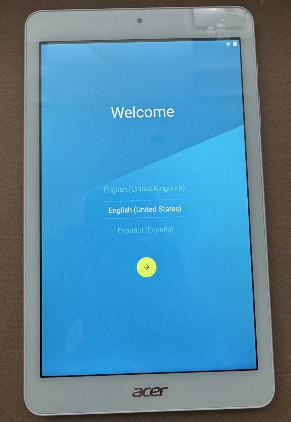 Acer Iconia One 8" Android Tablet White - WiFi - Tested & Works - Great Screen