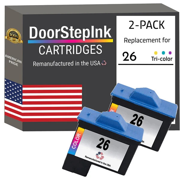 DoorStepInk Compatible Ink Cartridge for Lexmark 26 Twin Color-USA