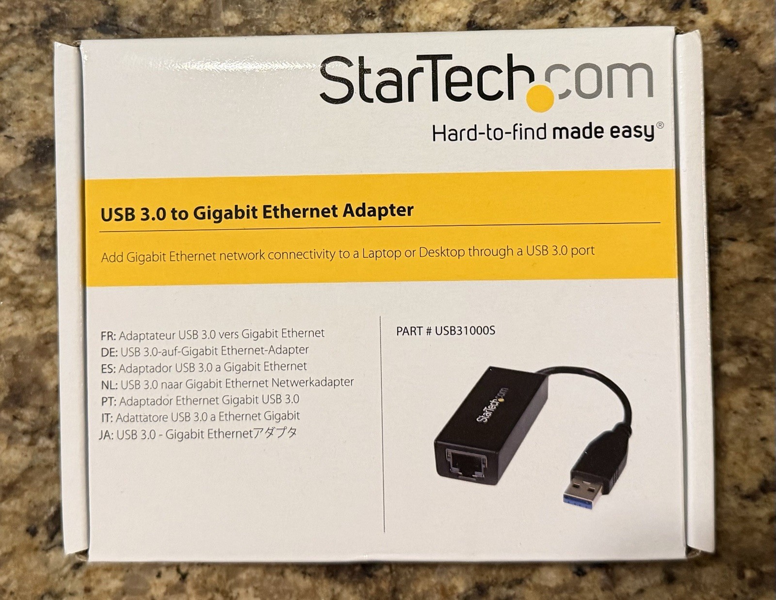 StarTech USB31000SPTB USB 3.0 To Gigabit Ethernet Adapter New In Box
