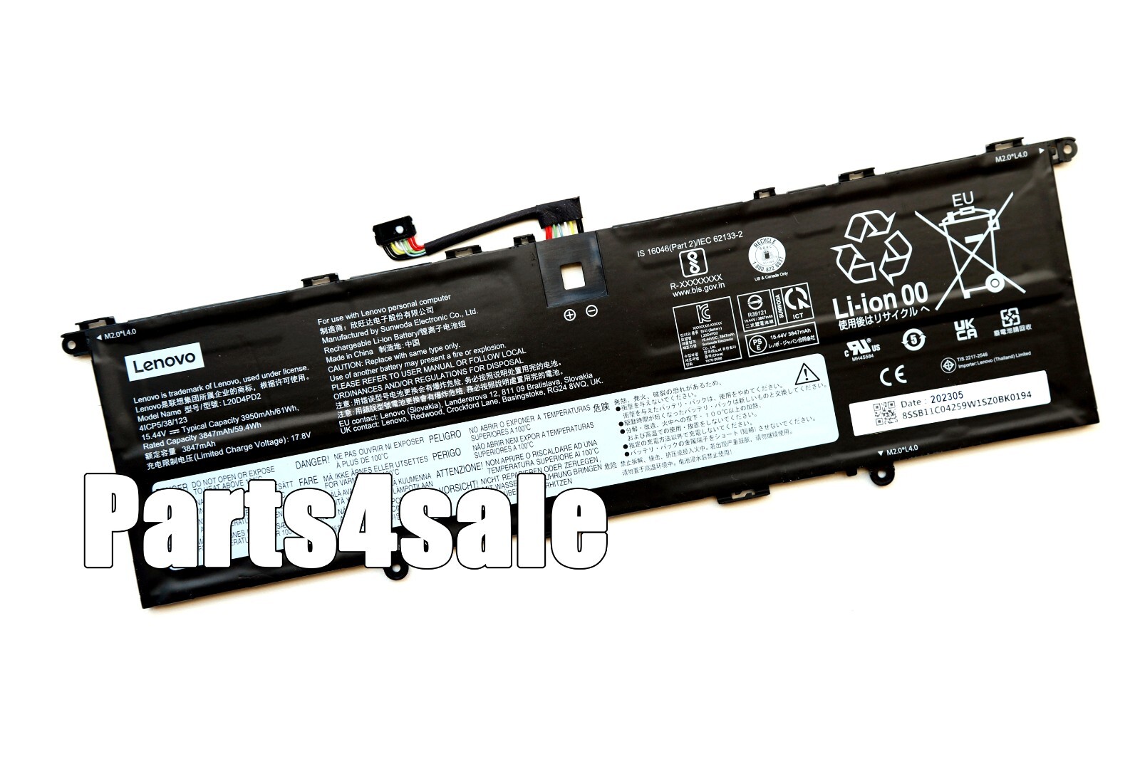 NEW Genuine L20B4PD2 L20C4PD2 L20D4PD2 Battery For Lenovo ThinkBook 14p G2 ACH