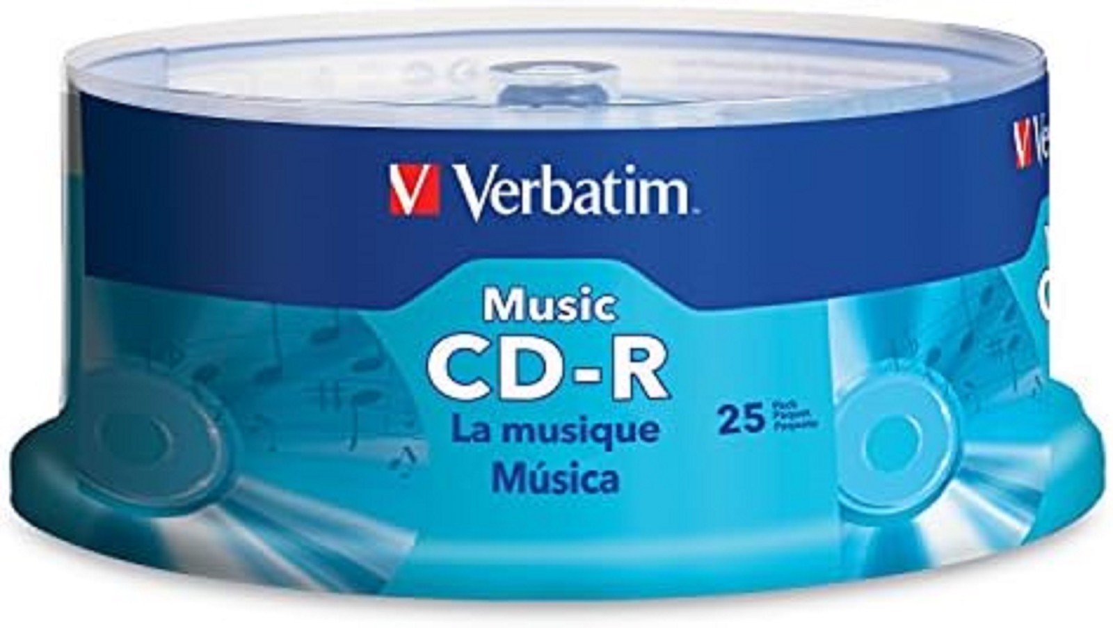 Verbatim Music CD-R 40X 80 Minute 700 MB Blank Recordable Audio Discs 25pk