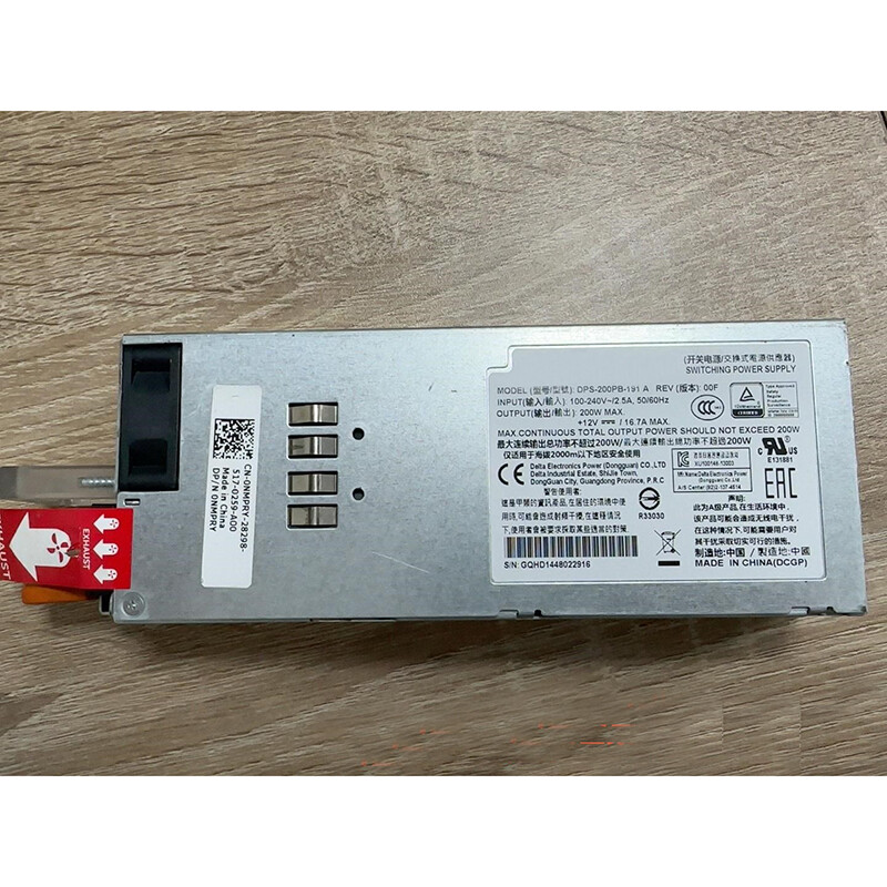 For DELL N3024 N3048 Server Power Supply 200W DPS-200PB-191 A 0NMPRY Test OK