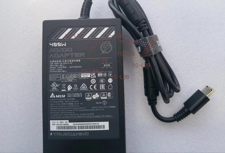Genuine MSI 400W AC Adapter For MSI Raider 18 HX AI A2XWJG-452US Power Supply