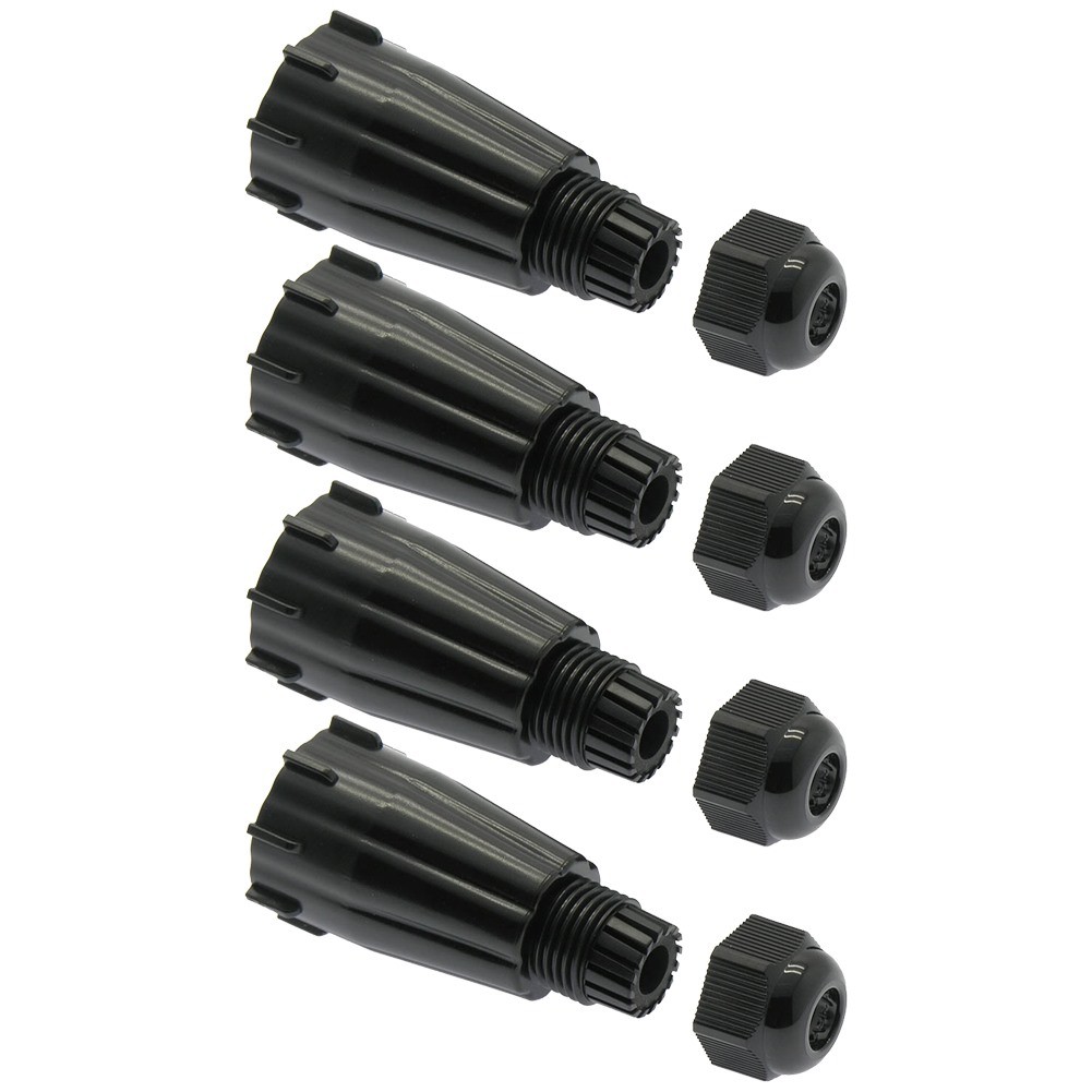 4 Pcs 0.35" 9mm Outdoor Waterproof Connector Cap RJ45 Network LAN Ethernet Cable