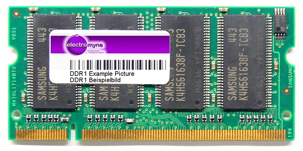 256MB Apacer DDR1 RAM PC2100S 266MHz CL2 SO-DIMM Laptop Memory 77.10620.110