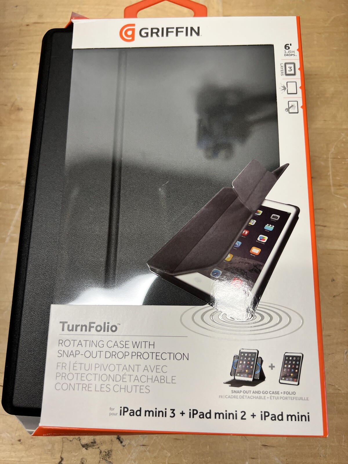 Griffin TurnFolio Case Snap Out Drop Protection iPad Mini 3  iPad mini 2 iPad mi