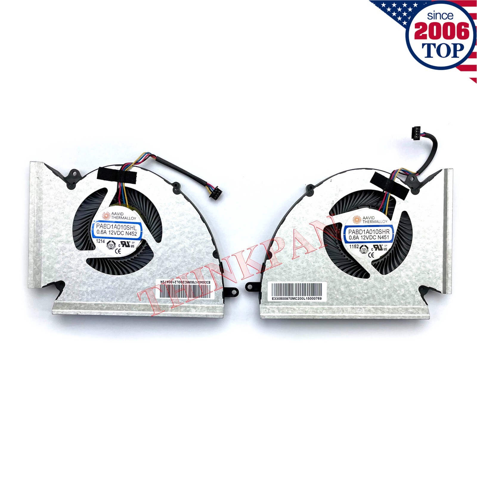 New CPU+GPU 12V Fan for MSI GP76 GE76 WE76 N452 N451 PABD1A010SHR