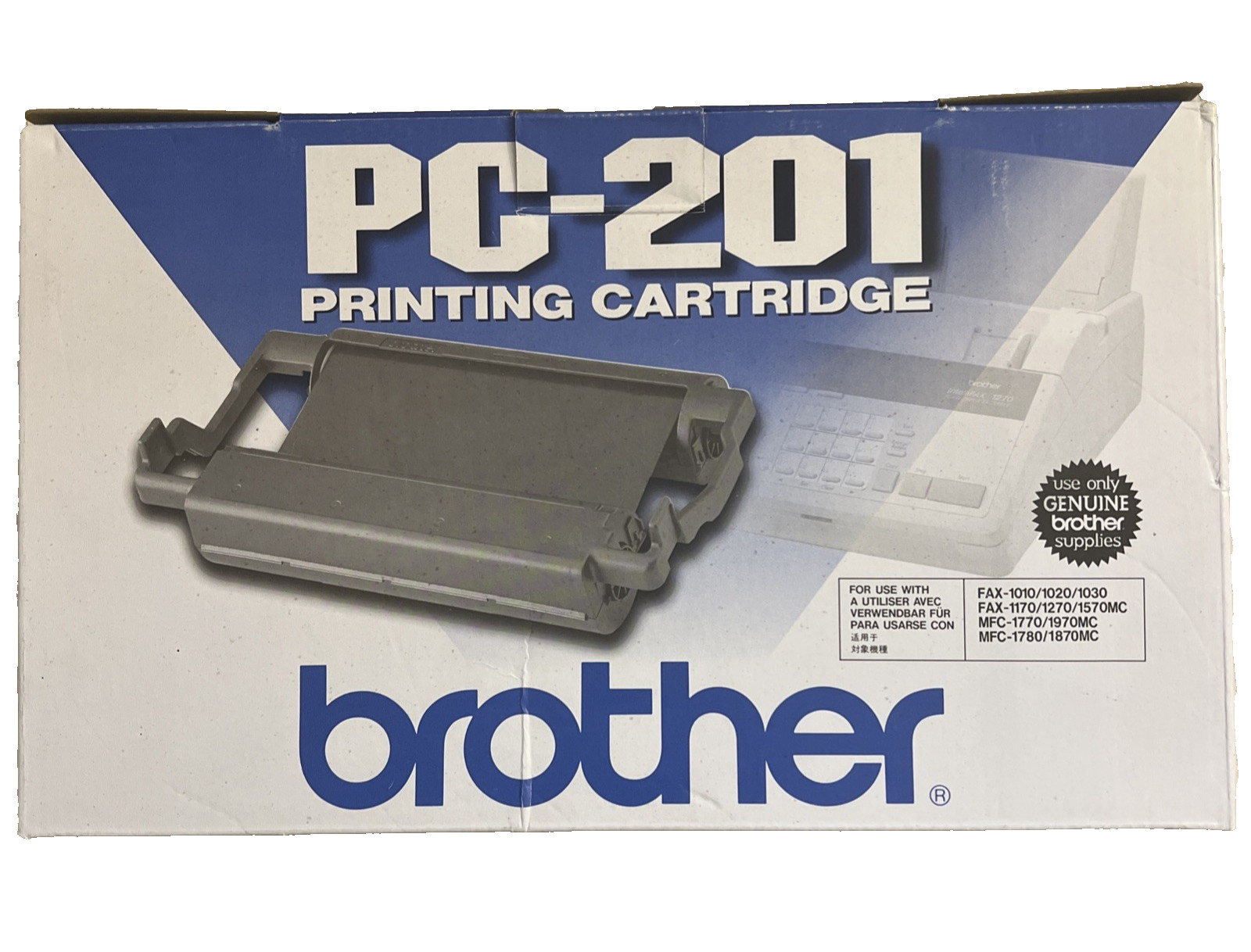 Genuine Brother PC-201 Print Cartridge  PC-201 Black - New Box