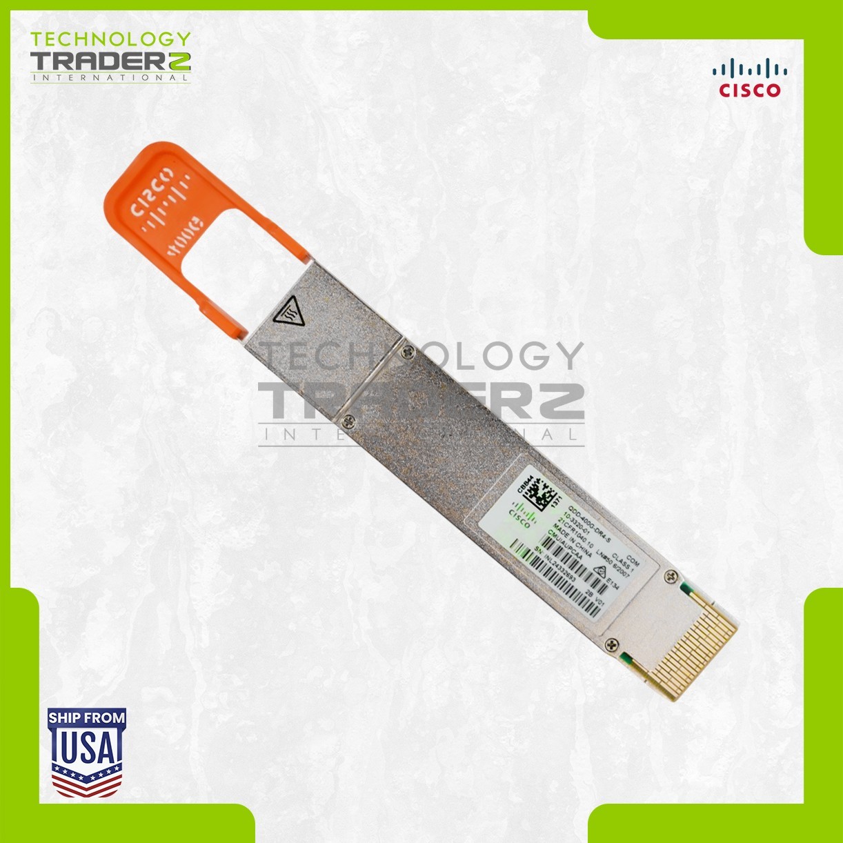 ** Cisco 10-3320-01 QDD-400G-DR4-S 400G QSFP-DD Optical Transceiver **