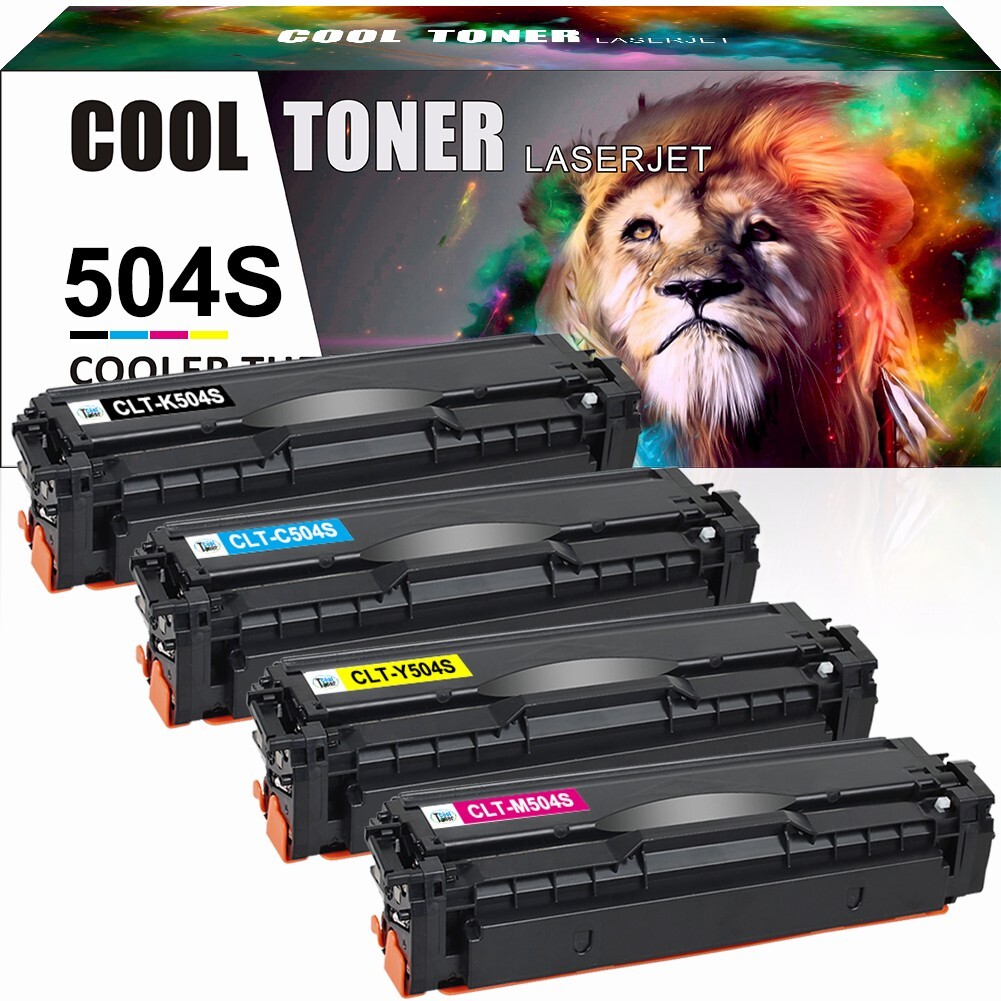 4 Pack for Samsung CLT-K504S 504S Toner SL-C1860FW SL-C1810W CLX4195FW C1810