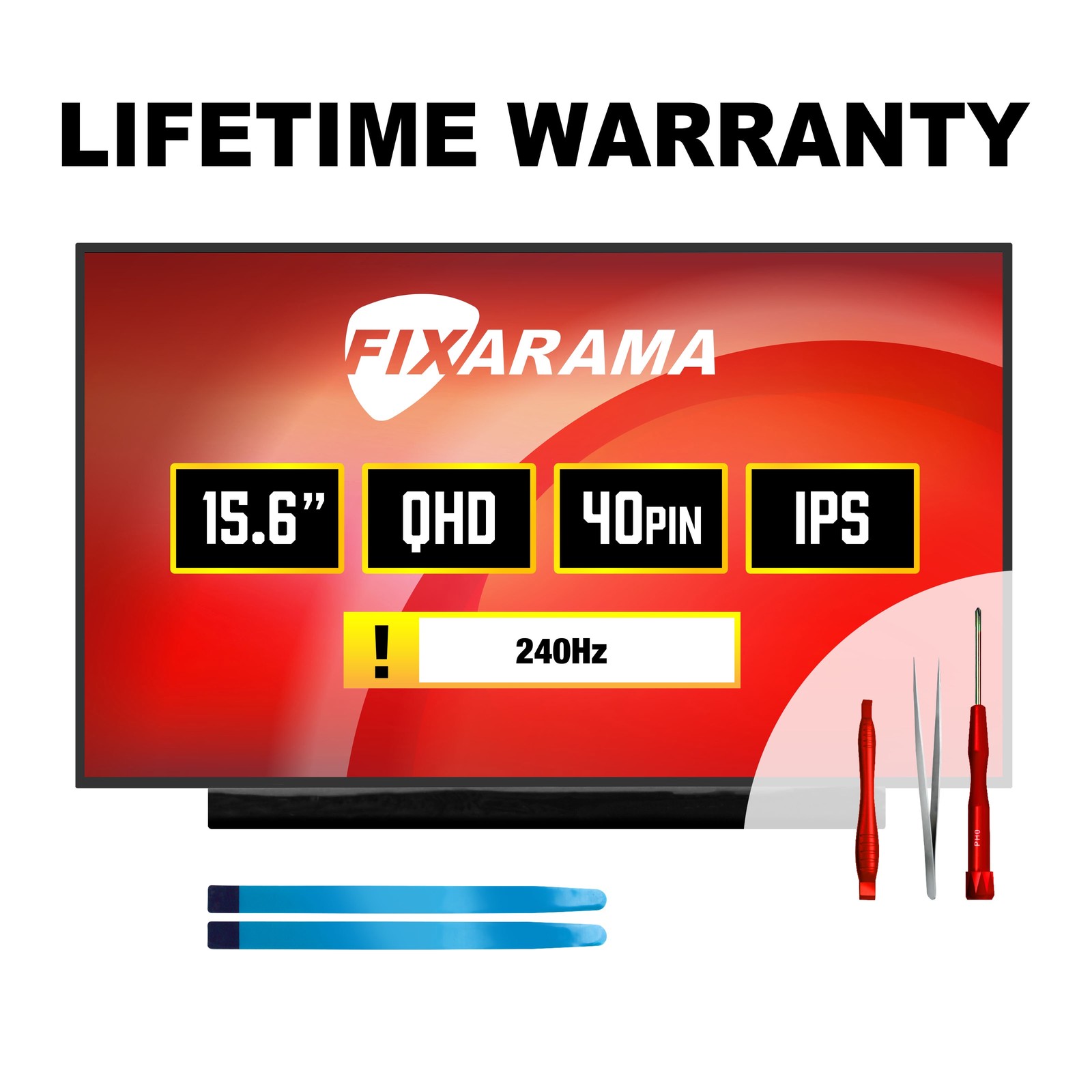 BOE NE156QHM-NZ2 V8.0 240Hz QHD IPS Matte LCD Screen + Tools GRADE A+ FIXARAMA