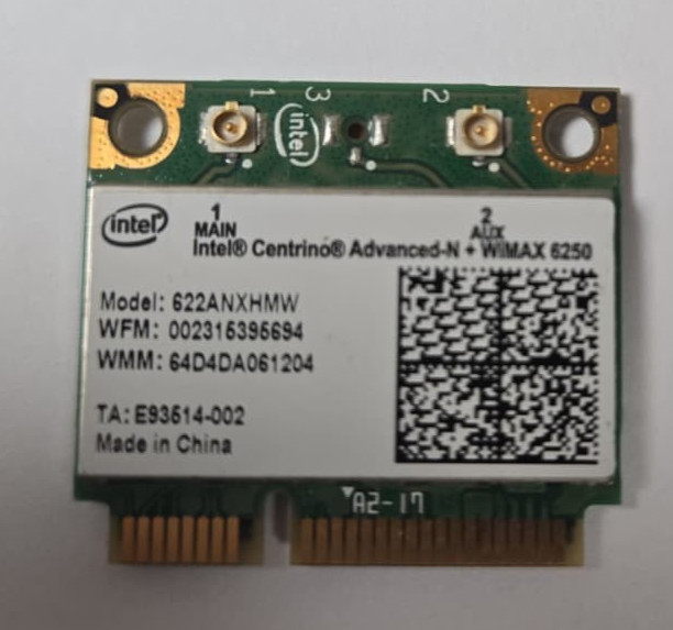 New Genuine Intel Centrino Advanced-N WiMAX 6250 802.11a/g/n dual Half 622ANXHMW
