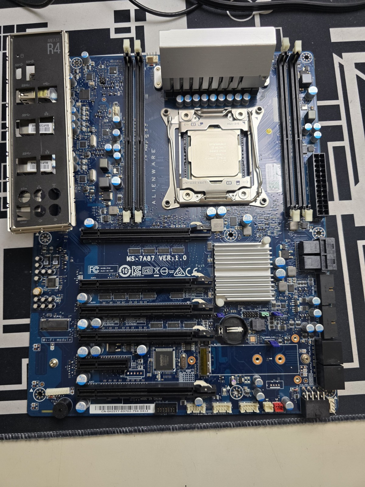  Alienware Area 51 R4 R5 Motherboard MS-7A87 0HJ5Y7 X299 + I7-7820x Parts/repair