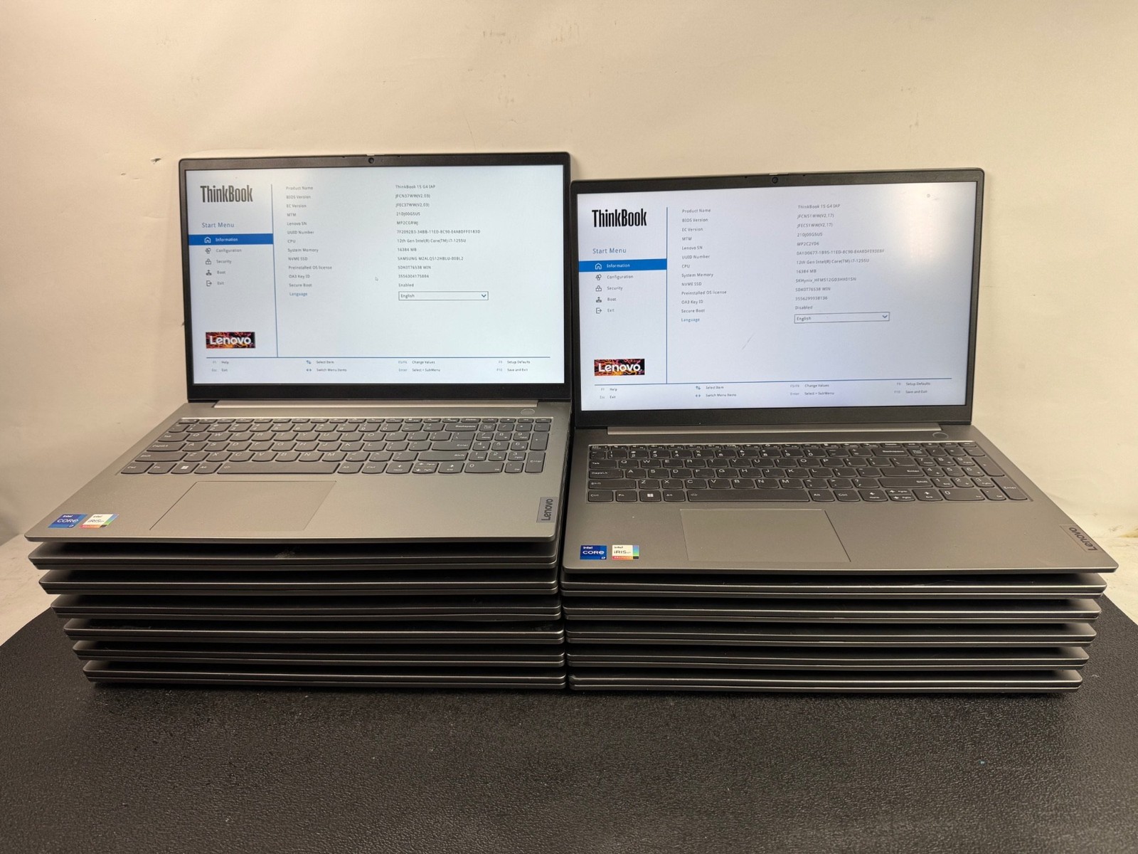 Lot of 13x Lenovo ThinkBook 15 G4 i7-1255U 16GB/40GB 512GB Touch - READ