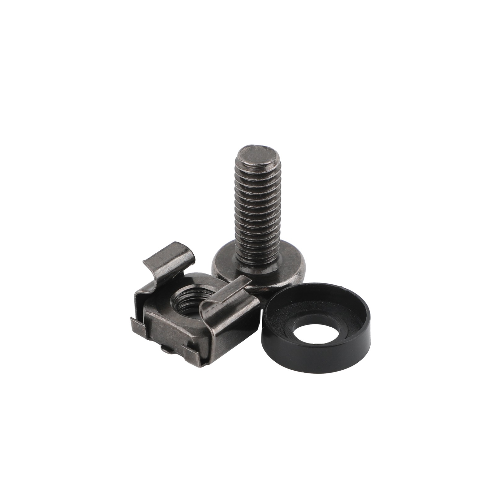 50 Pack M6x16mm Rack Mount Cage Nuts, Screws&Washers for Server Cabinet