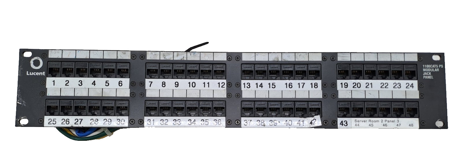 Lucent 1100CAT5-PS Modular Jack Patch Panel CAT5 RJ45 Ethernet 48-Port