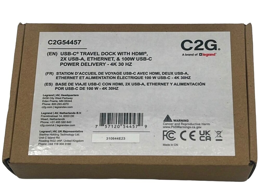 C2G USB-C Travel Dock with HDMI - C2G54457 - Open Box